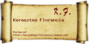 Keresztes Florencia névjegykártya